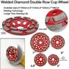 SHDIATOOL 2-Pack 125 mm Double-Row Diamond Cup Grinding Wheels view 2