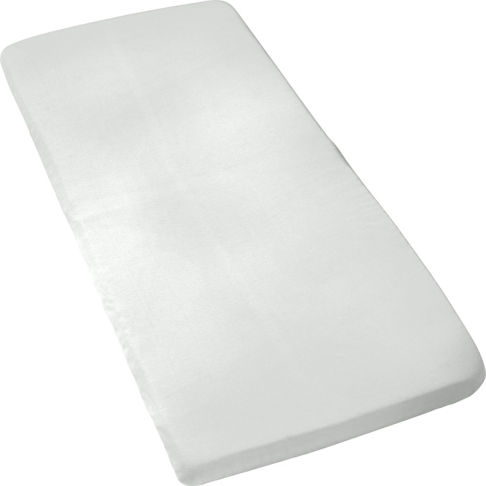 Erwin Müller Murnau Baby Fitted Sheet, Single Jersey – Silver, 40 x 90 cm