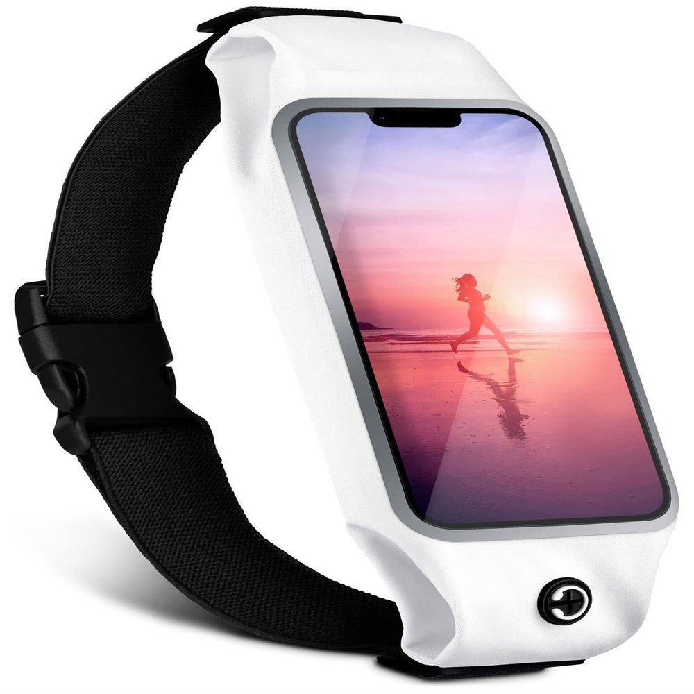 moex Running Belt for Huawei P20 Lite, Waterproof, White
