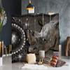 Decorative Rhino Room Divider, 6-Panel, Single-Sided Abstract Gray, 216 x 175 cm view 3