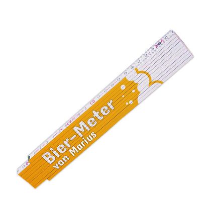 Funny Folding Rule with the Name Marius and “Beer Meter” Design for Men