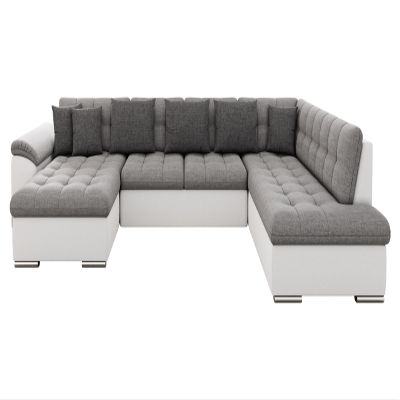 Mirjan24 Niko Bis U-Shaped Corner Sofa with Sleeper Function and Storage, Left Corner, Soft 017 + Lux 05 + Lux 06