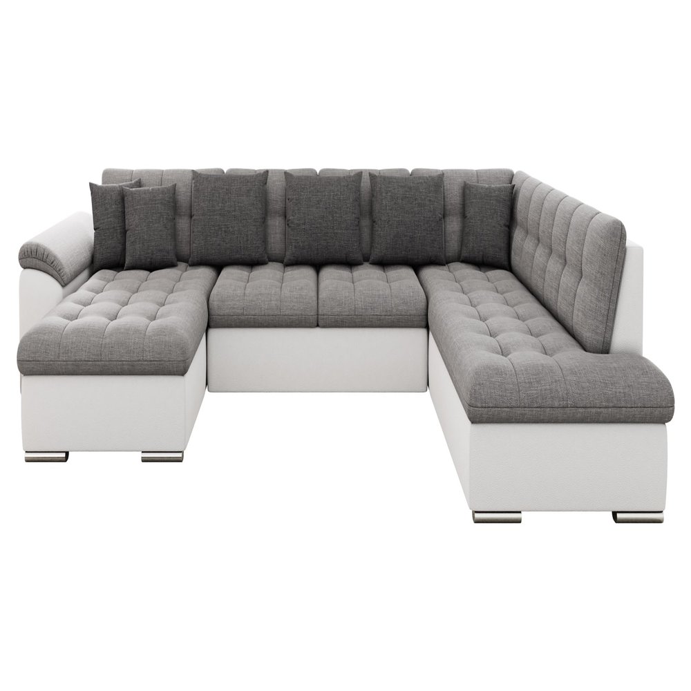 Mirjan24 Niko Bis U-Shaped Corner Sofa with Sleeper Function and Storage, Left Corner, Soft 017 + Lux 05 + Lux 06