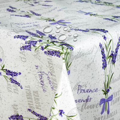 Lavender Provence Oilcloth Tablecloth, 80 x 300 cm, Rectangular, Washable