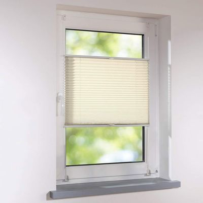 Tensioned Pleated Blind Klemmfix Universal, Cream, 96 x 190 cm
