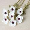 Calcifer 5-Piece 51 cm PU Artificial Anemone Flowers, White view 3