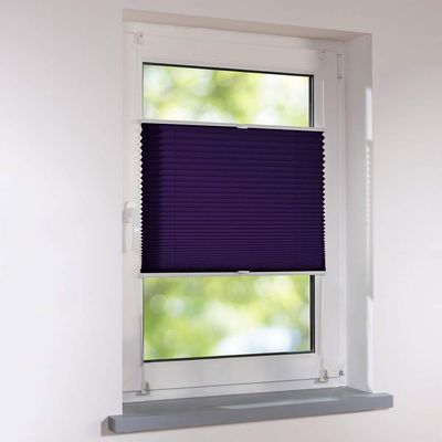 Universal Tensioned Pleated Blind, Clamp-Fit, 133 x 140 cm, Blackberry