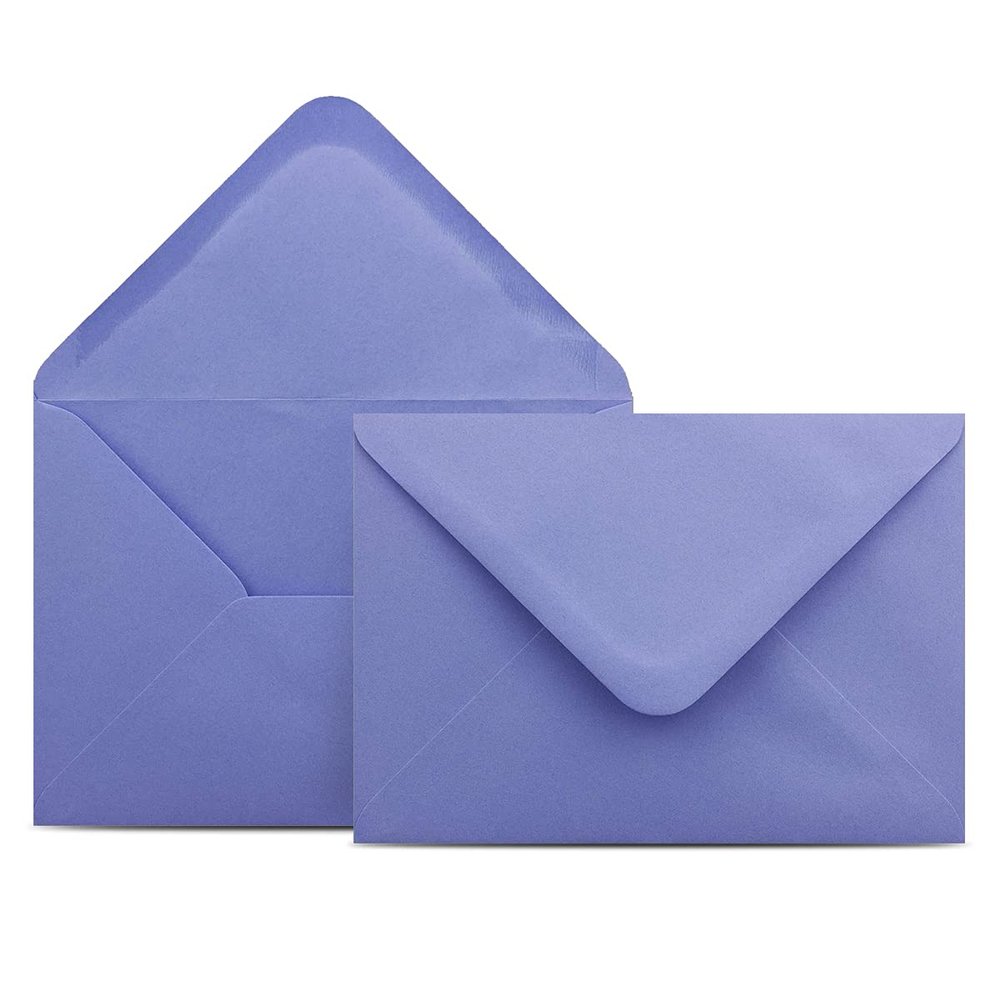 250 Purple C6 Envelopes, 4.5 x 6.4 in, 100 gsm Gummed Pointed Flap, Windowless