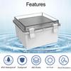 LMioEtool IP65 ABS Junction Box with Transparent PC Cover, Gray, 5.9 x 5.9 x 3.5 in view 3