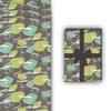Retro Fisherman Gift Wrap Set, 4 Sheets, 1970s Fish Design, Brown and Green, 32 x 48 cm view 3