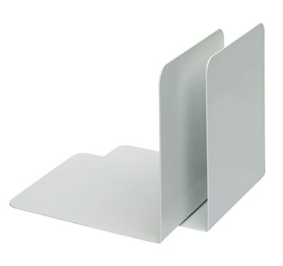 Alco 4302-12 Metal Bookends, 130 x 140 x 140 mm, Pair, White