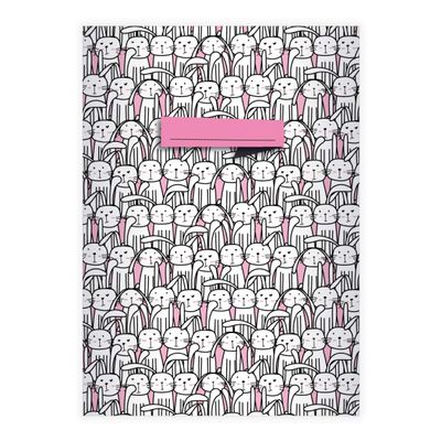 Kartenkaufrausch 4 Super Funny Bunny A5 School Notebooks, Pink Ruling 4