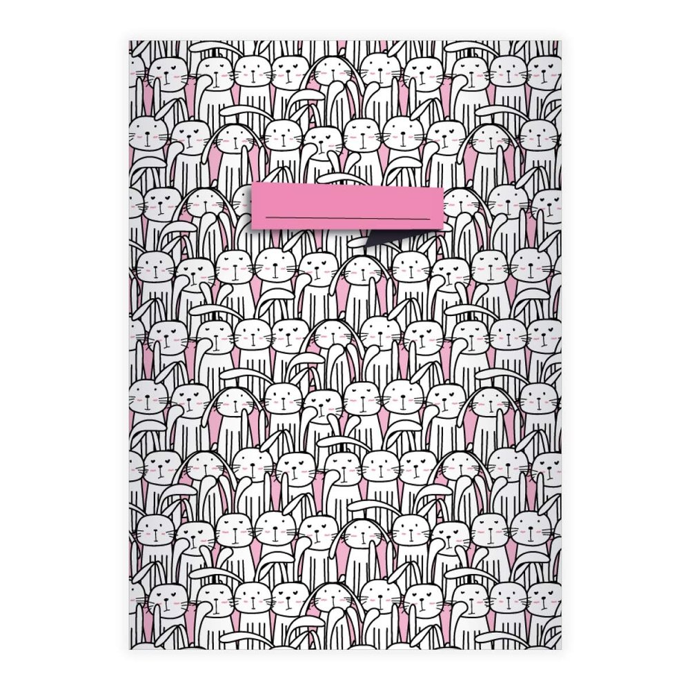Kartenkaufrausch 4 Super Funny Bunny A5 School Notebooks, Pink Ruling 4