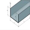 2000 mm Bent Aluminum U-Profile, 1.0 mm Thick, 60 x 100 x 60 mm view 1