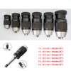 Self-Centering Keyless Drill Chuck for CNC Lathes, Milling Machines, and Drills, Black/Silver view 2