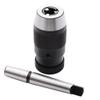 Self-Centering Keyless Drill Chuck for CNC Lathes, Milling Machines, and Drills, Black/Silver view 4