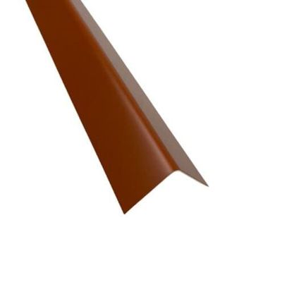 2 m Angle Flashing, 10 cm Cut, Aluminum Red RAL 8004, 50/50 mm Bend
