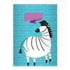 Kartenkaufrausch 8 DIN A4 School Notebooks – Cheerful Scholars, Smart Zebra, Light Blue, 7 mm Grid, 16 Sheets/32 Pages view 1