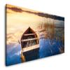 Paddle Boat at Sunset, 120 x 60 cm Panoramic Canvas Wall Art view 1