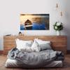 Paddle Boat at Sunset, 120 x 60 cm Panoramic Canvas Wall Art view 3