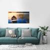 Paddle Boat at Sunset, 120 x 60 cm Panoramic Canvas Wall Art view 4