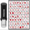 Printtoo Personalized Medical Theme Icons Round Self-Inking Stamper 12 mm - Red view 1