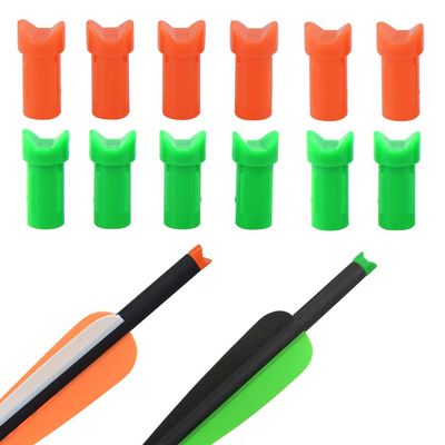 MILAEM 50-Piece Plastic Half-Moon Nocks for 7.6 mm Arrow Shafts (Green)