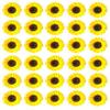 Edible Sunflower Cupcake Toppers, Yellow, 30 Count view 1
