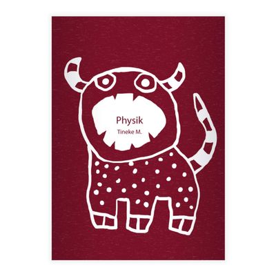 Kartenkaufrausch 16 Personalized Cool Worry Eater A5 School Notebooks, Red, Ruled Line 4