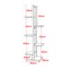 6-Tier Plant Stand with Steel Frame, White view 2