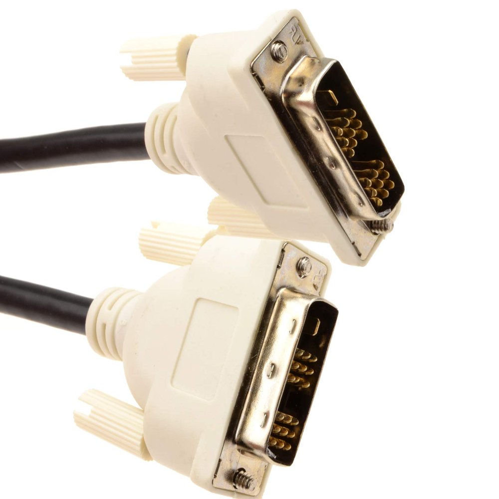 kenable DVI-D Cable, 18+1-Pin Male-to-Male, Ferrite Cores, 1.8 m