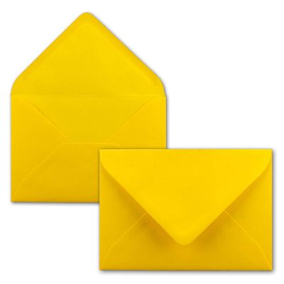 25 Mini Envelopes, Honey Yellow, 5.2 x 7.6 cm