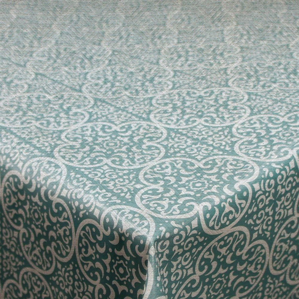 Garden Classic Garden Tablecloth, Ceramic Turquoise, Selectable Width & Length, 90 x 450 cm, Rectangular, Washable