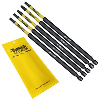 SabreCut 5-Piece SCTX20152_5 152 mm T20/TX20 Impact Driver Bits, Heavy-Duty