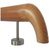 TIBU Larch Wood Wall-Mounted Stair Handrail with Stainless Steel Brackets, 70 cm view 1