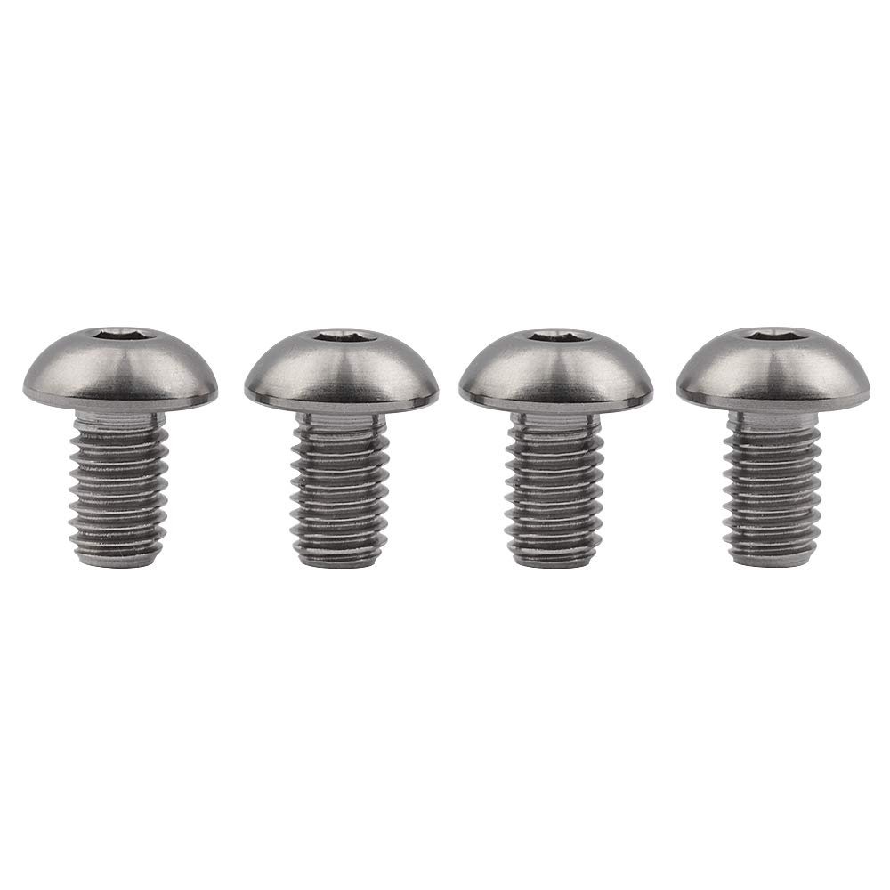 Ruifu Titanium Alloy Water Bottle Cage Bolt Set, M5 x 8 mm, 4-Pack