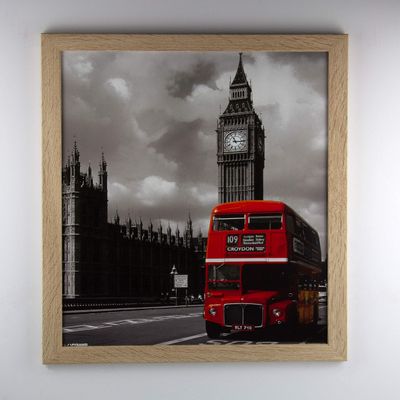 myposterframe Kallisto Modern Wood-Effect Picture Frame 29 x 71 cm, Sonoma Oak, 1 mm Clear Acrylic Glass