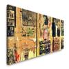 EAUZONE Graffiti on Wall Canvas, 220 x 70 cm, 3-Piece XXL Panorama view 1
