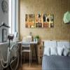 EAUZONE Graffiti on Wall Canvas, 220 x 70 cm, 3-Piece XXL Panorama view 3