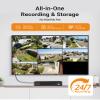 Anlapus 1080P Outdoor Video Surveillance System, 8CH H.265+ DVR, 4 x 2MP Cameras view 2