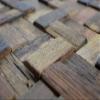 OLD Wood FSC Wood Mosaic Parquet, Boat Pattern, Wall Tile for Kitchen and Bathroom view 3