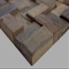 OLD Wood FSC Wood Mosaic Parquet, Boat Pattern, Wall Tile for Kitchen and Bathroom view 4