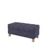 Furninero Tufted Upholstered Storage Ottoman, 100 cm, Softi Denim Blue view 1
