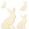 Sitting Wooden Bunny V1, 3–50 cm, 1 Piece view 2