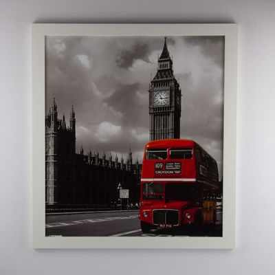 myposterframe Kallisto Modern Wood-Based Picture Frame, 25 × 57 cm, White, with 1 mm Clear Acrylic Glass