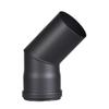 FIREFIX R100/B45 Pellet Stove Pipe Elbow, 100 mm, 45°, Black view 1