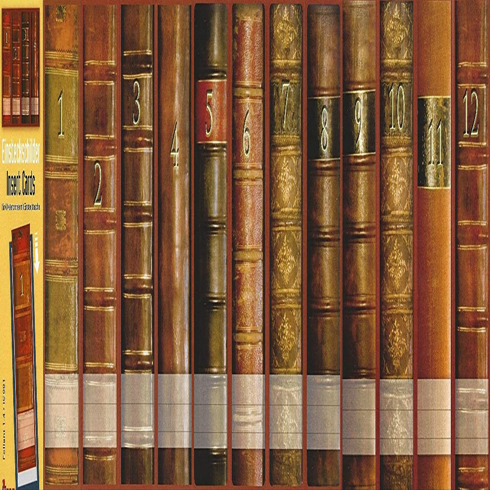 12 Insertable Binder Spine Labels – Encyclopedia Books 1–12