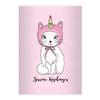 Kartenkaufrausch 2 Personalized Cute Cat A4 School Notebooks, Unicorn Kitten, Pink Ruled No. 20 view 1