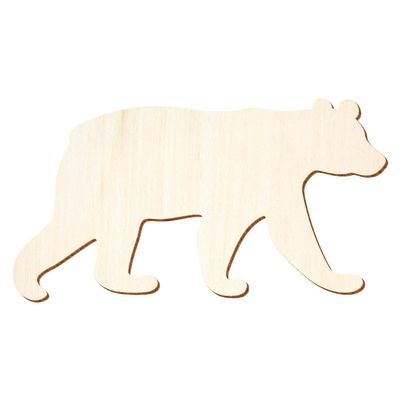 Wooden Bear, Brown Bear – 3–50 cm Wide – Crafts & Decor, Size: 35 cm, Pack of 1