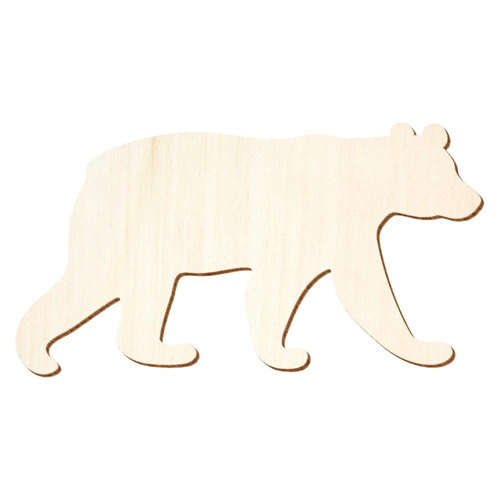 Wooden Bear, Brown Bear – 3–50 cm Wide – Crafts & Decor, Size: 35 cm, Pack of 1